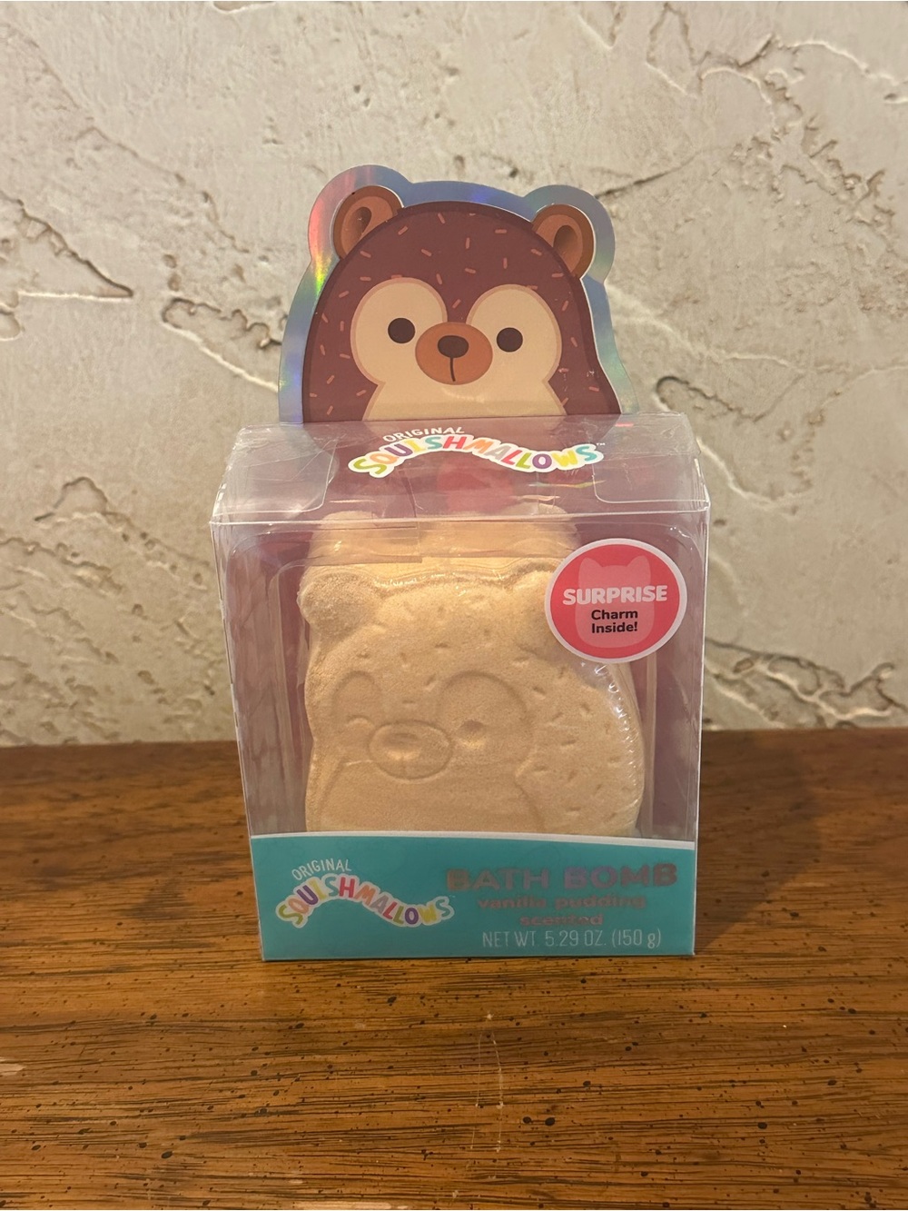 Squishmallows Bath Bomb Vanilla Pudding Scent with Charm Inside 5.29 oz NEW - Picture 1 of 6